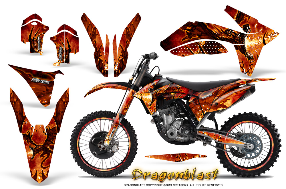 KTM C7 2011 Graphics Kit Dragonblast BB NP Rims